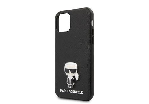 Coque pour Iphone 11 Pro Karl Lagerfeld Saffiano Iconik noir