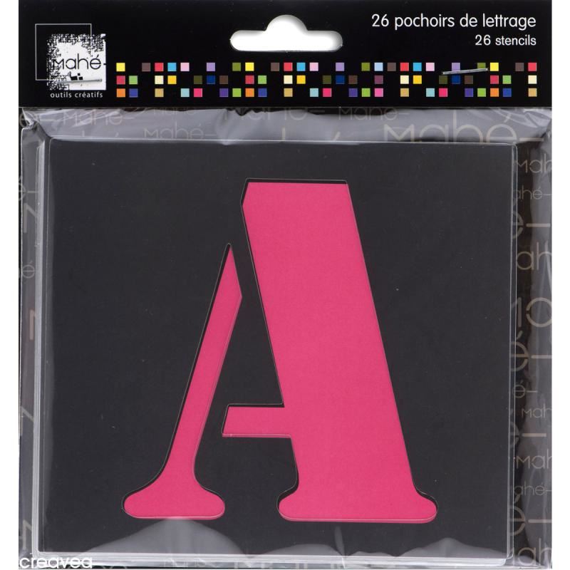 Lot De 4 Pochoirs Lettres Et Chiffres En Plastique - Multicolores, 4 Tailles Différentes - Pour Enfants, Bricolage