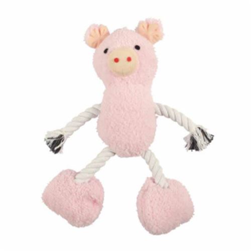Comparer les prix de Paris Prix - Peluche Pour Chien cochon 30cm Rose