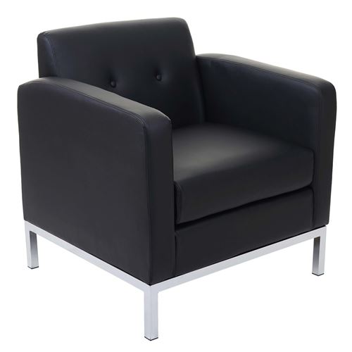 Fauteuil MENDLER HWC-C19 extensible similicuir noir