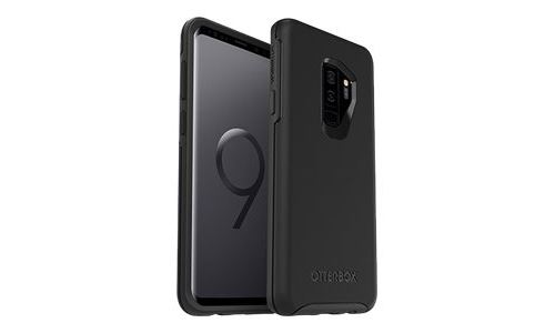 OtterBox Symmetry Series - Achterzijde behuizing voor mobiele telefoon - polycarbonaat, synthetisch rubber - zwart - voor Samsung Galaxy S9+