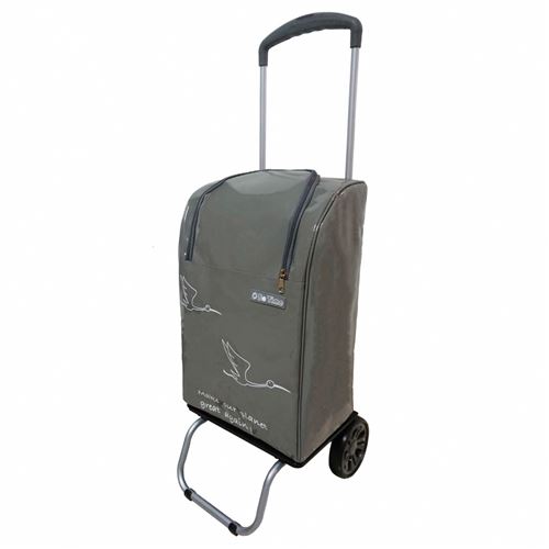 Chariot de courses 2 ou 6 roues imperméable 40L/25kg avec poignée télescopique et fermeture éclair - 2 roues - 37