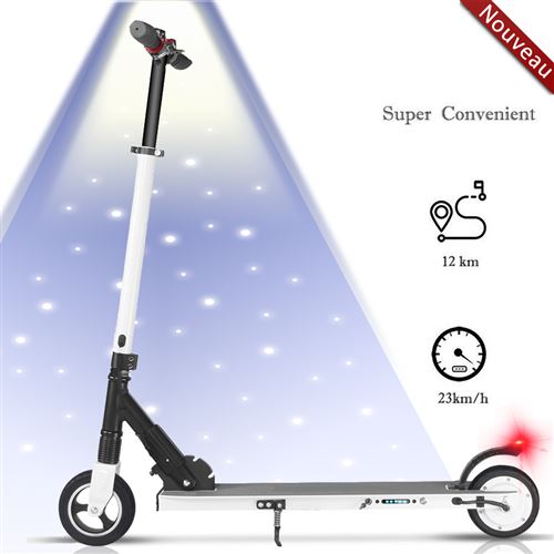 Electric Scooter Blanc Trottinette Électrique pliable 8.5 Pouces