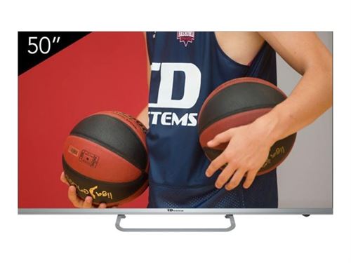 TD Systems K50DLX11US - 50 diagonale klasse LED-tv - Smart TV - Android - 4K UHD (2160p) 3840 x 2160 - HDR - D-LED Backlight - matzilver