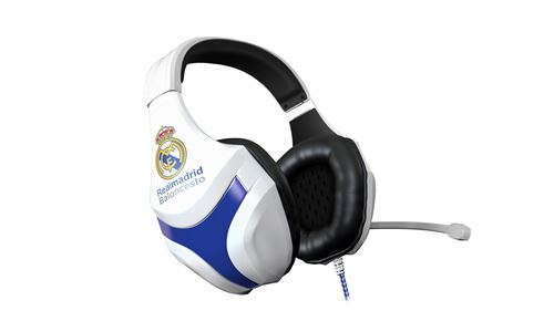 Écouteurs Mars Gaming MHRM, licence officielle Real Madrid et Euroleague, microphone repliable, PC / Mac / PS4 / Xbox One
