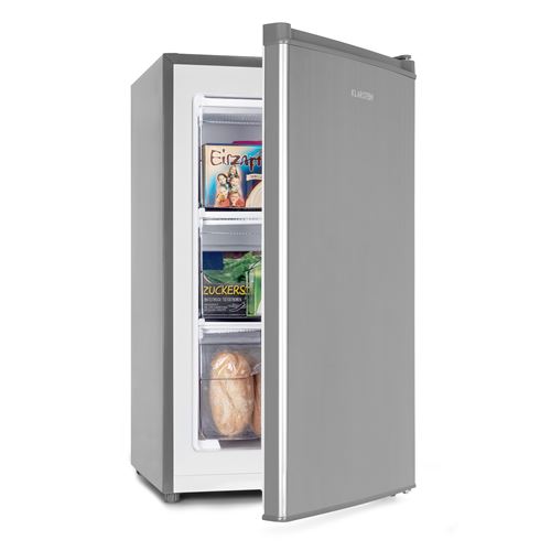 Klarstein Garfield Eco L Congélateur 60 litres & 3 tiroirs - 41dB - Classe E - Inox gris