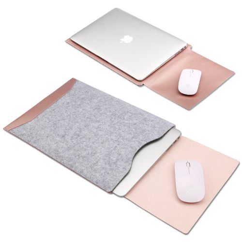 GENORTH® Résistant à l’eau Microfibre PU cuir et feutre Laptop Sleeve Pochette Sacoche Housse pour MacBook Pro 13.3 pouces A1706