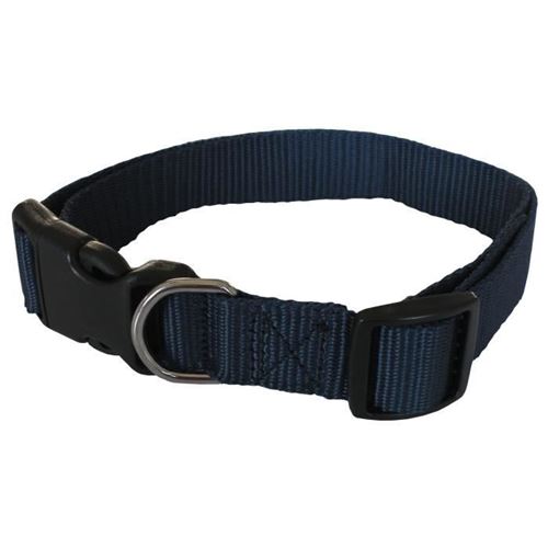 Meilleurs prix pour YAGO Collier Classique Bleu en Nylon pour grand chien, taille L 40-58 cm