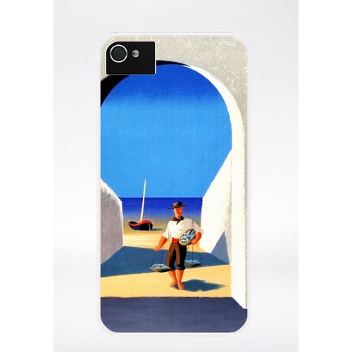 Coque Tableau Pcheur Espagne Compatible Iphone 4 Transparent