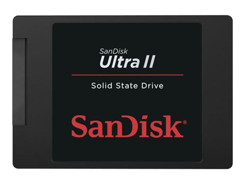 Disque Interne SSD Sata III SanDisk Ultra II 500 Go, 2,5 Pouces avec Une Vitesse d'Ecriture allant jusqu'à 525 Mo/s