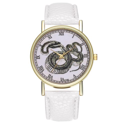 Bracelet en cuir montre femme montre homme montre étudiant personnalité zodiac quartz montre T195-Ablanc