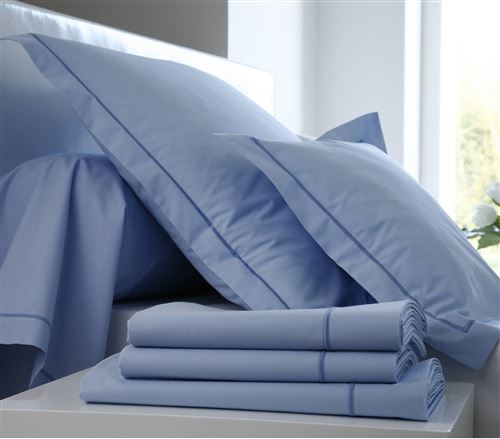 Housse de couette Percale Easy BLANC DES VOSGES - Ciel - 140 x 200 cm