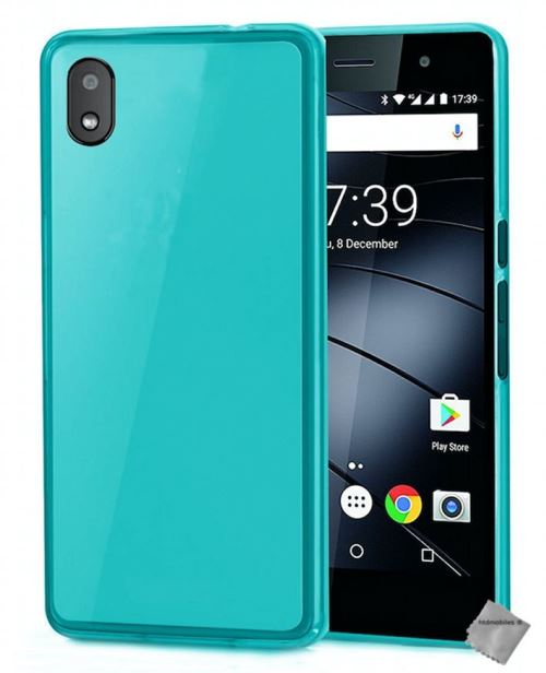 Housse etui coque pochette silicone gel fine pour Gigaset GS110 avec film ecran - BLEU