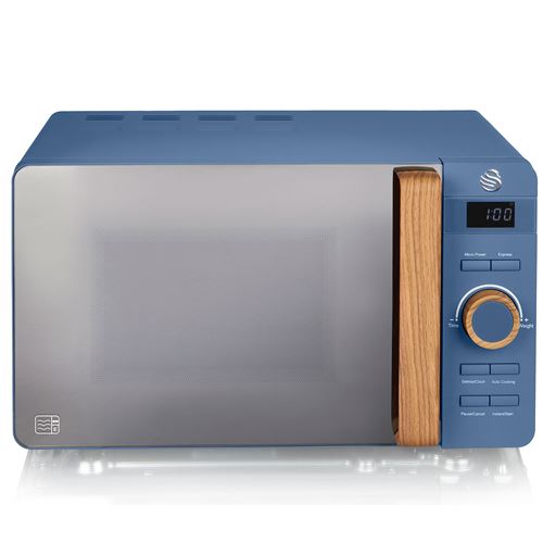 SWAN SM22036 Micro-ondes Digital 20L Design Moderne Nordic 800W Bleu
