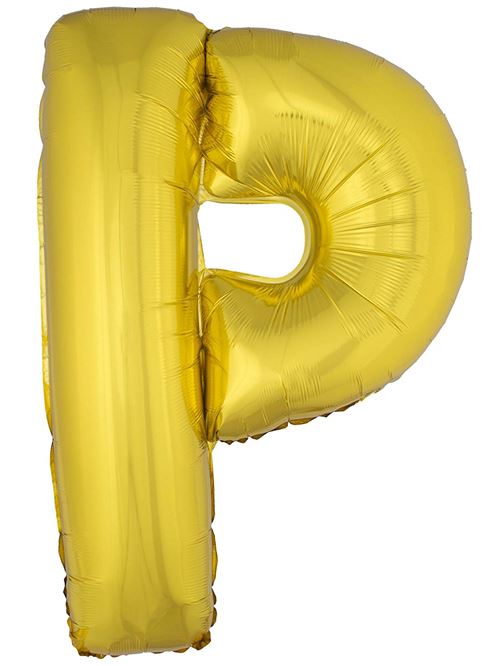 Generique - Ballon Aluminium Géant Lettre P doré 1m
