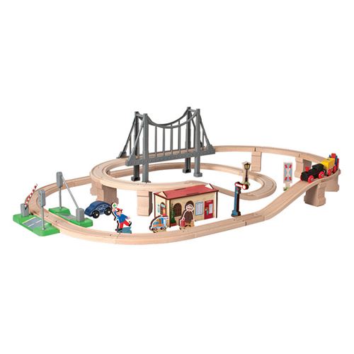 Set de train Eichhorn avec pont, 50dlg.