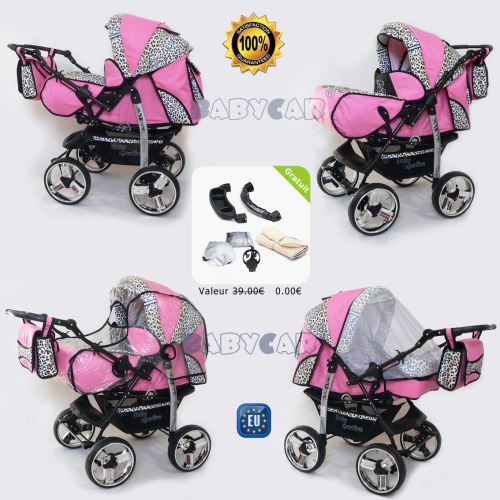 Poussette Leopard Rose Free Shipping Available