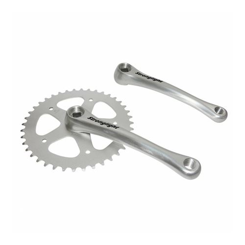 Pedalier city stronglight sl55 alu argent 170mm 40d. chaine 2.38 (axe carre 115mm)