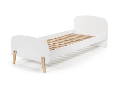 Vipack Lit simple Kiddy en bois laqu et brut et sommier 90x200cm