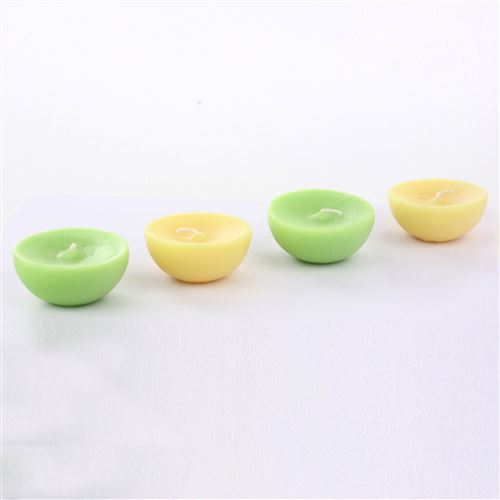 Lot de 4 bougies flottantes parfumées - Melon et mangue