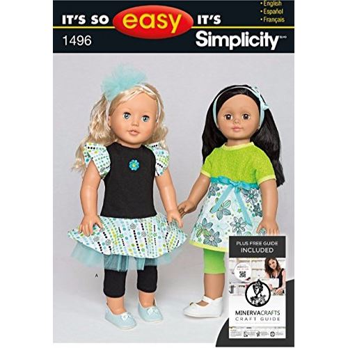 Simplicity Its So Easy 18 Doll Clothes Pattern