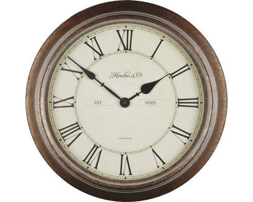 Horloge murale à quartz Techno Line WT 7006 bois 36 cm x 7 cm