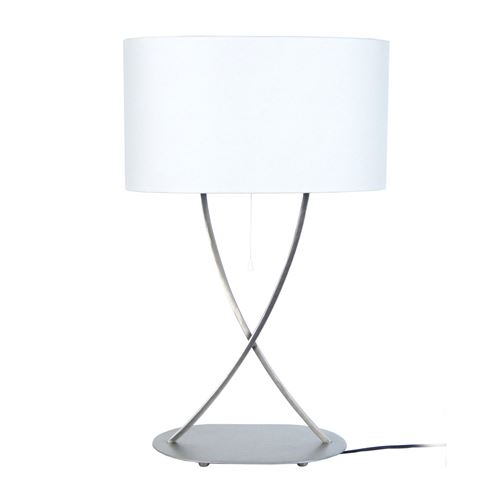 Elégance lampe a poser acier carré 40x40x65 cm - blanc tosel ila5189069