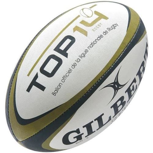 Ballon De Rugby Gilbert Top 14 Ballon Rugby Blanc Taille Uni Ref Ballons Achat Prix Fnac