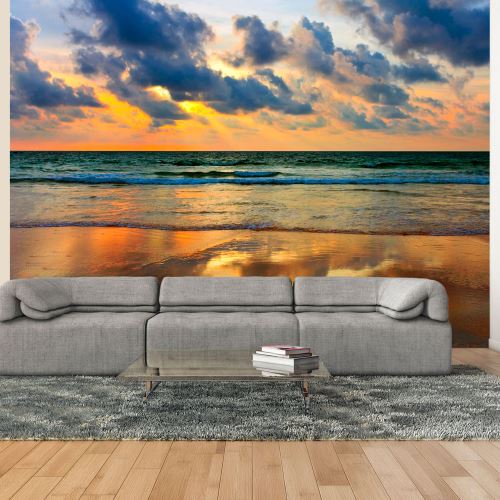 Papier peint - Coucher de soleil coloré sur la mer - Décoration, image, art | Paysages | Levers et couchers de soleil |
