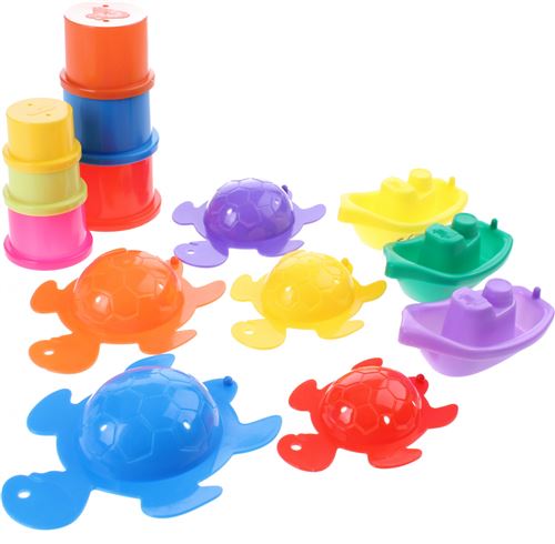 Eddy Toys baignoire et fixé bateau tortue 14 pièces
