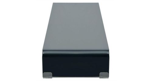 vidaXL TV-meubel/monitorverhoger zwart 120x30x13 cm glas
