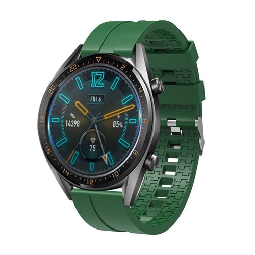 Non Communiqué Vert Bracelet De Montre En Silicone Simple Pour Huawei Watch Gt2 42Mm - Foncé