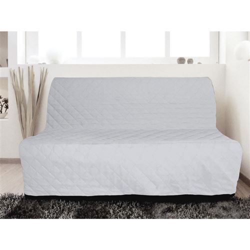 Housse bz matelassée en coton PANAMA gris