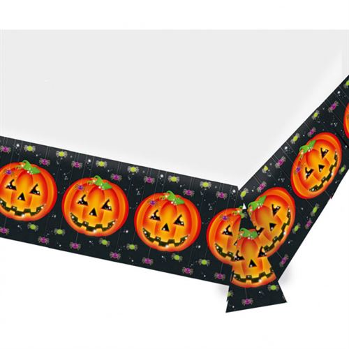 Amscan nappe de fête Citrouille 137 x 243 cm orange/noir/blanc