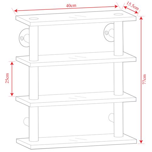 Watsons Maxwell Etagere Murale En Verre Cd Ou Salle De Bain