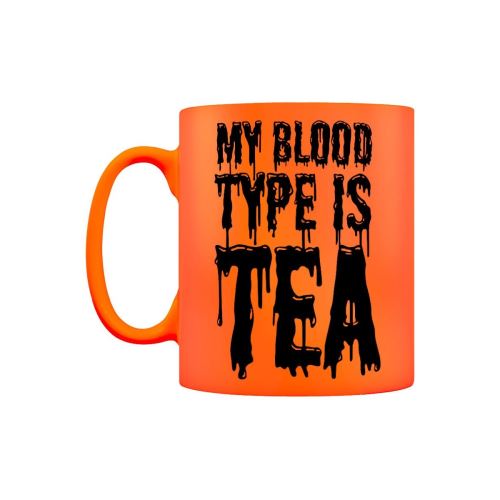 Grindstore - Tasse MY BLOOD TYPE IS TEA (Taille unique) (Orange) - UTGR840