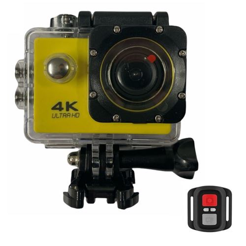 Caméra d'action Riff SPK-1 Wi-Fi Ultra HD avec écran LCD 2,0 16,0 Mp Jaune