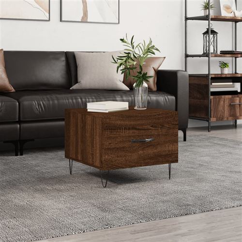 VIDAXL - Table basse - Marron - 50x50x40 cm - Image 3