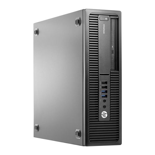 Unité Centrale HP Elitedesk 800 G2 Sff I3-6100 8Go 256Go SSD+500Go Hdd Dvd W10P - Noir