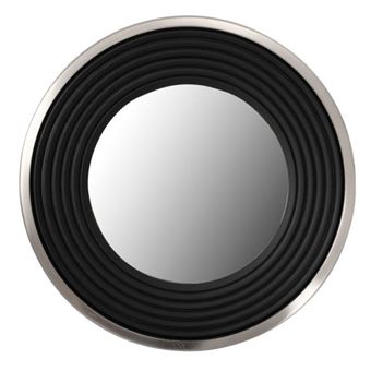 Miroir Mural Design "Eleganca" 51cm Argent & Noir - 1
