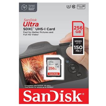 Carte mémoire SD SanDisk Ultra SDXC UHS-I U1 Class10 256 Go