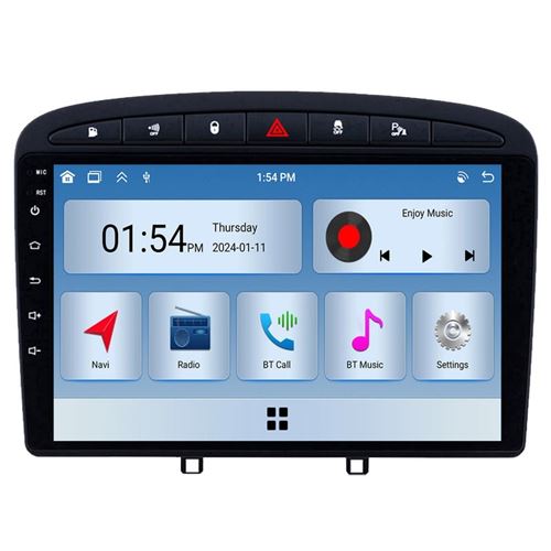 Autoradio Multimédia SZSMART 6Gb Ram 128Gb Rom Carplay pour Peugeot Rcz 308 Sw 2007-2015 408 2012-2020 Bluetooth