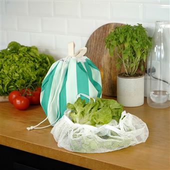 Essoreuse de salade pull rétractable, Transparent et vert