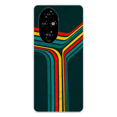 Coque en silicone imprimée compatible Huawei Honor 200 Pro 5G Retro lines