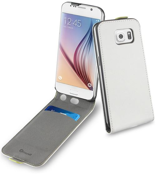 Muvit Slim - Étui à rabat Samsung Galaxy S6 - Blanc - MUSLI0647