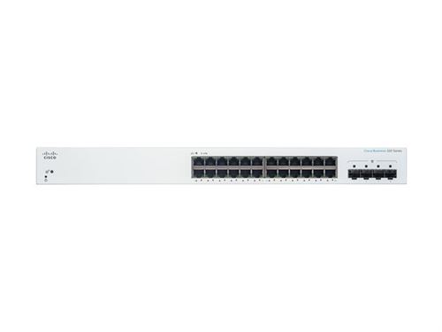 Cisco Business 220 Series CBS220-24T-4G - Commutateur - intelligent - 24 x 10/100/1000 + 4 x Gigabit SFP (liaison montante) - Montable sur rack