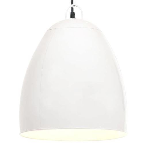 vidaXL Lampe suspendue industrielle 25 W Blanc Rond 42 cm E27