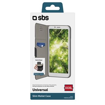 Étui BookSlim universel pour smartphones jusqu'à 6,8 po (170x80mm)- SBS