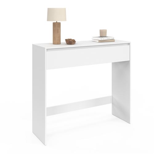 Non Communiqué Blanc Console 1 Tiroir Tomi Bois