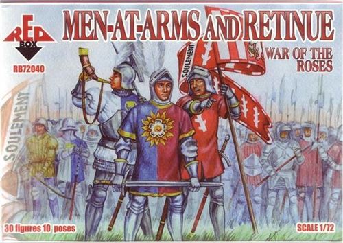 War Of The Roses 1. Men-at-arms & Retinu - 1:72e - Red Box
